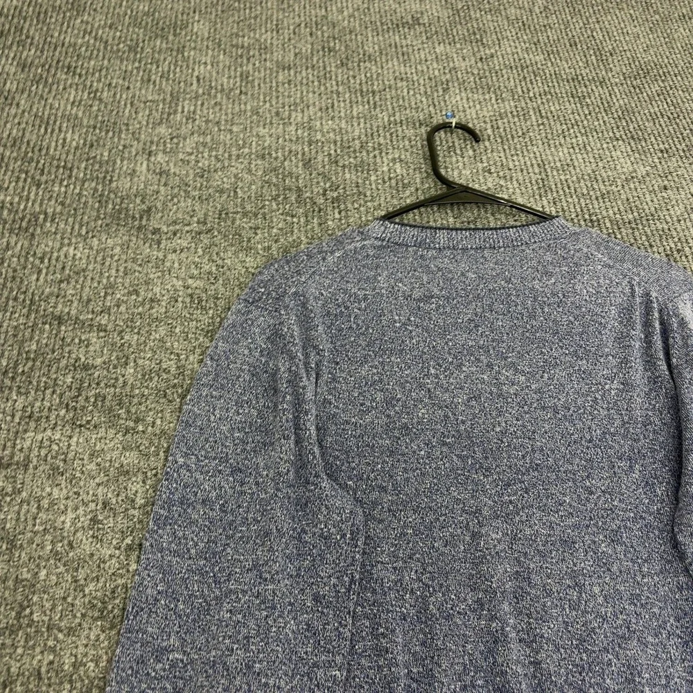 The Mens Store Bloomingdales Sweater Mens M Blue Linen Cotton Crew Neck Classic